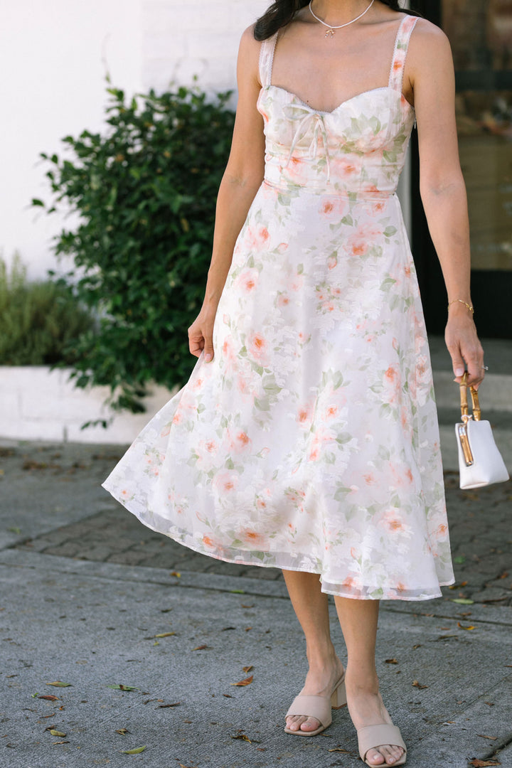 Amanda Sweetheart Floral Dress