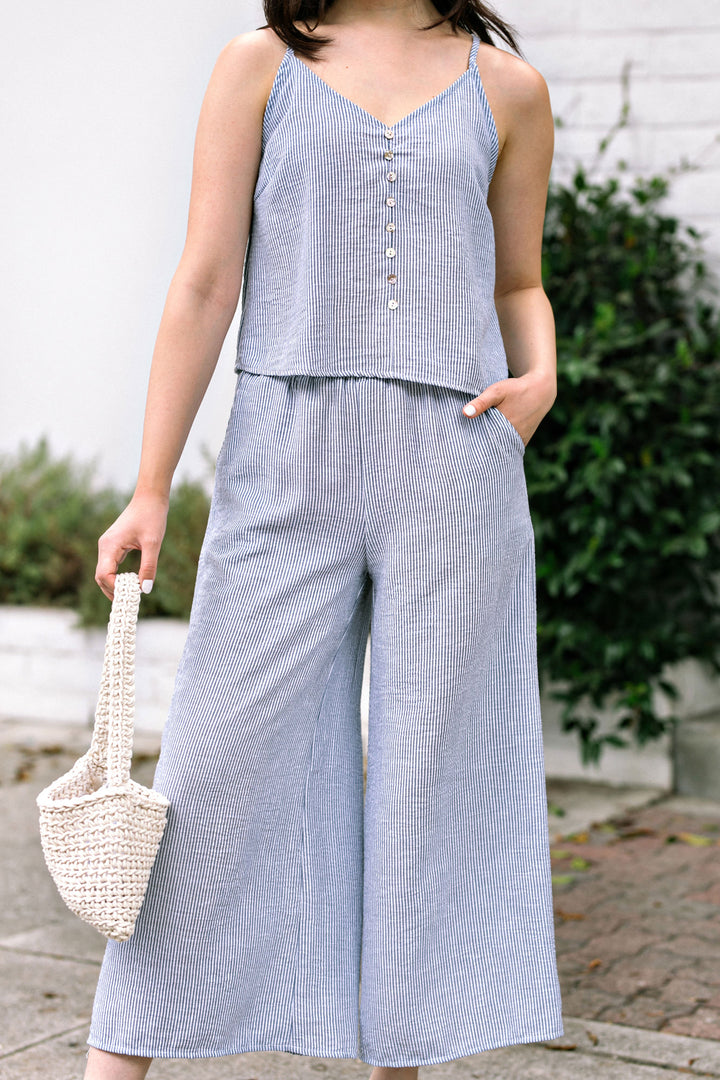 Angie Striped Buttoned Cami