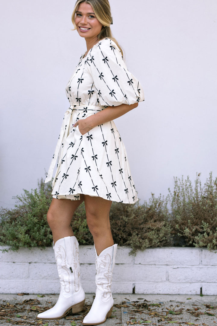 Atlas Bow Mini Dress