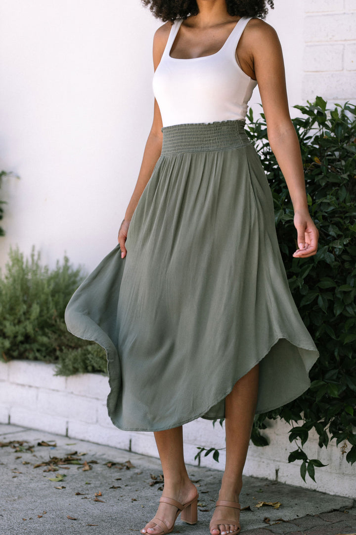 April Round Hem Skirt