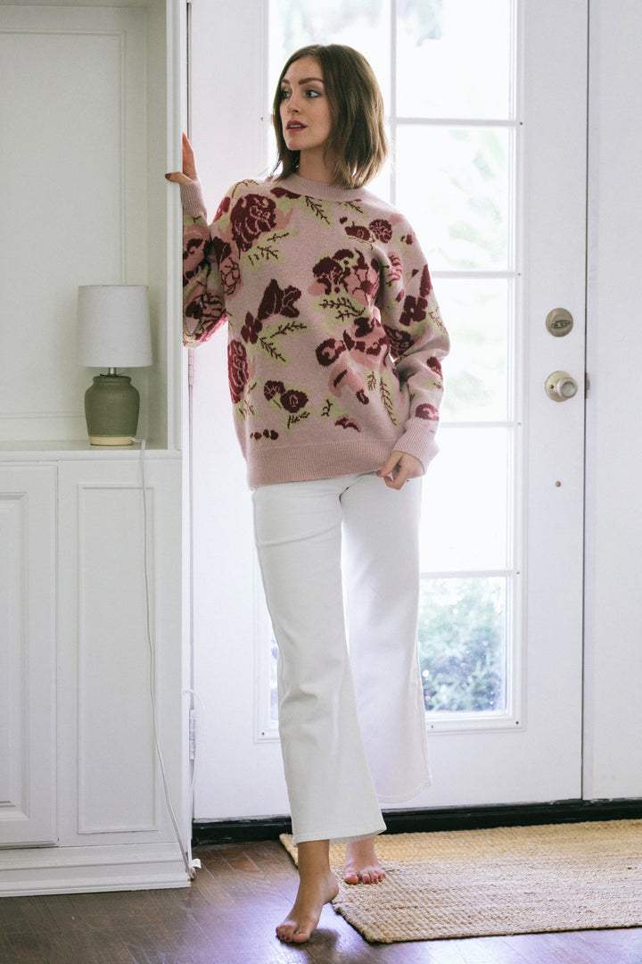 Arden Floral Knit Sweater