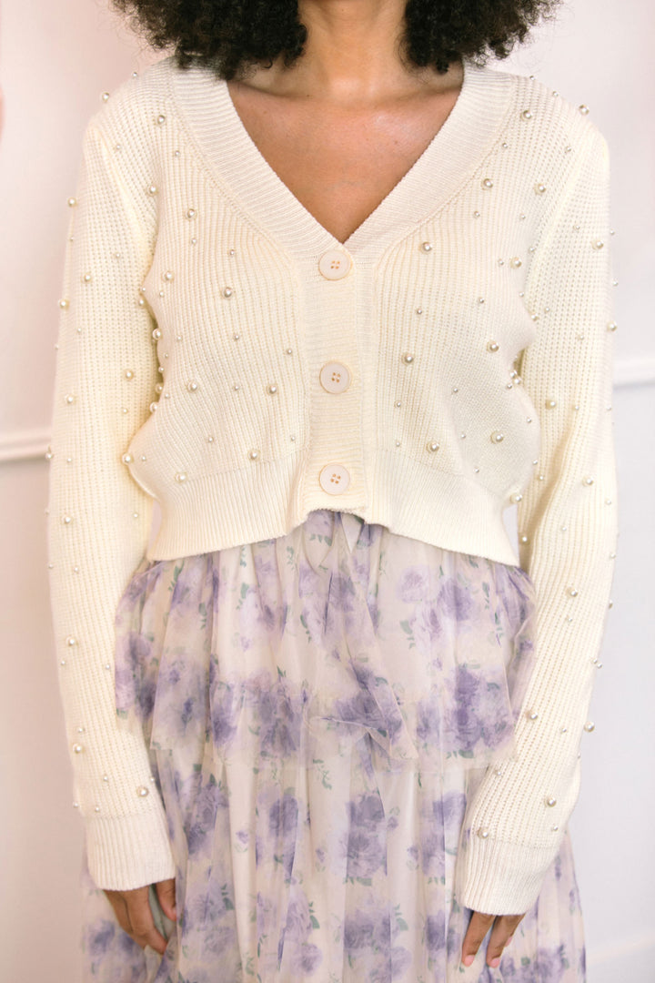 Astrid Pearl Buttoned Cardigan