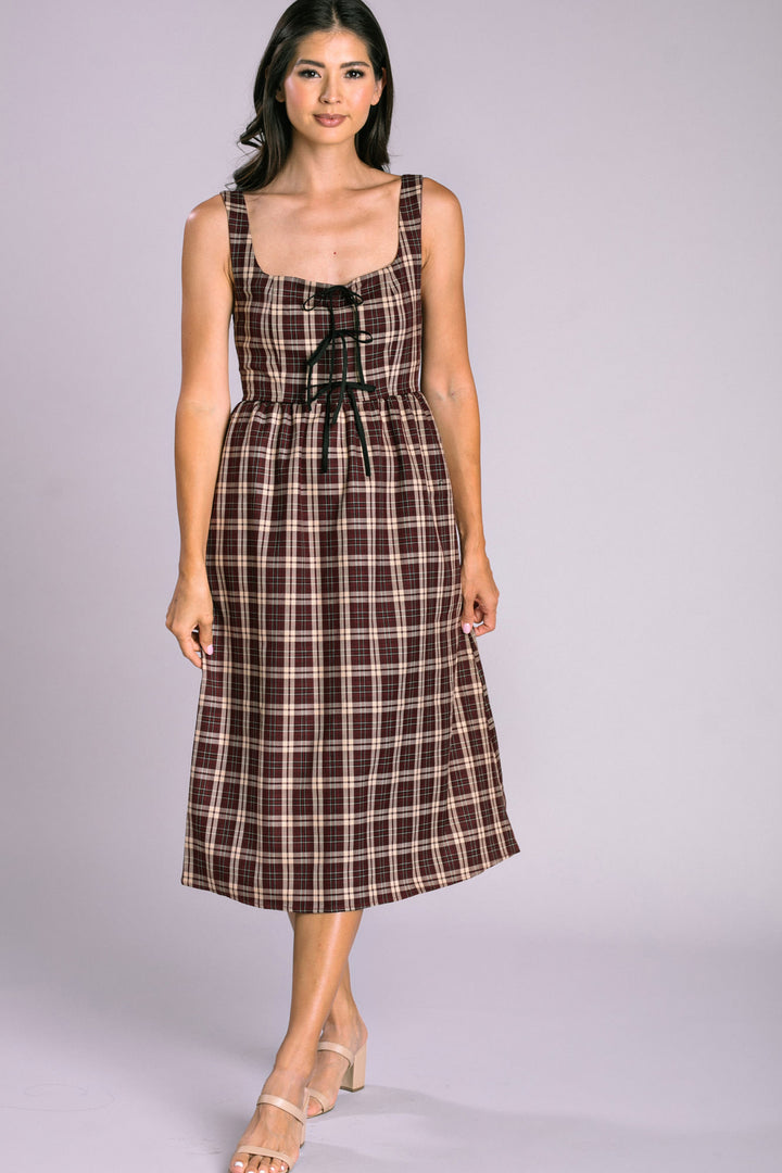 Holly Plaid Bow Dress