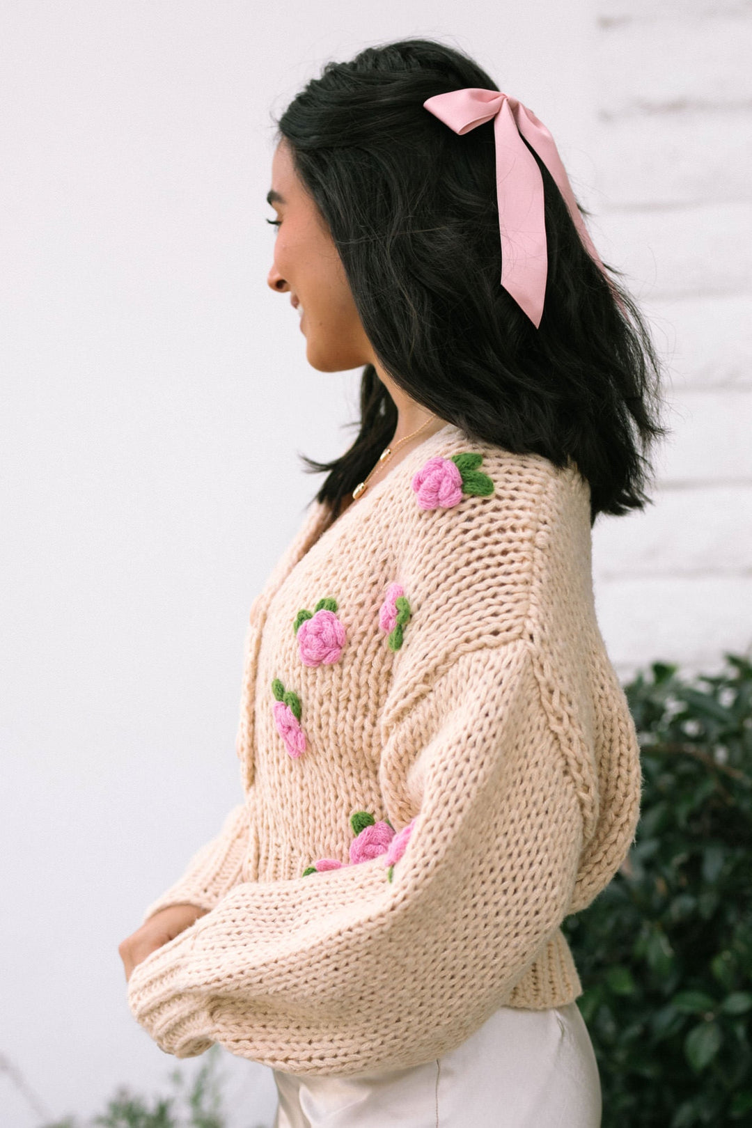 Clarisse Floral Knit Cardigan