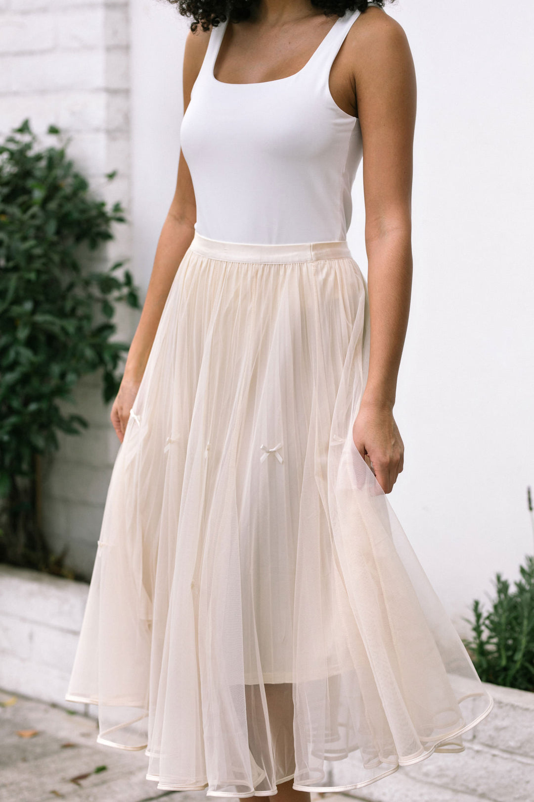 Chrissy Bow Tulle Skirt