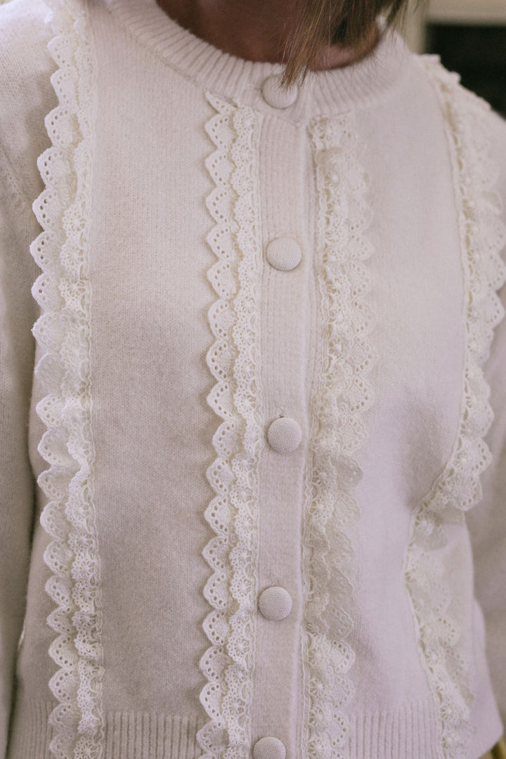 Harriet Lace Buttoned Cardigan