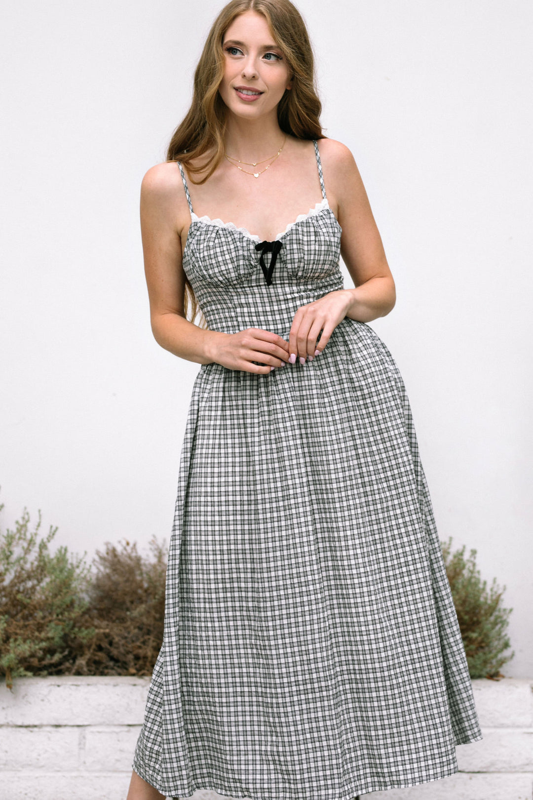 Gia Plaid Sweetheart Dress