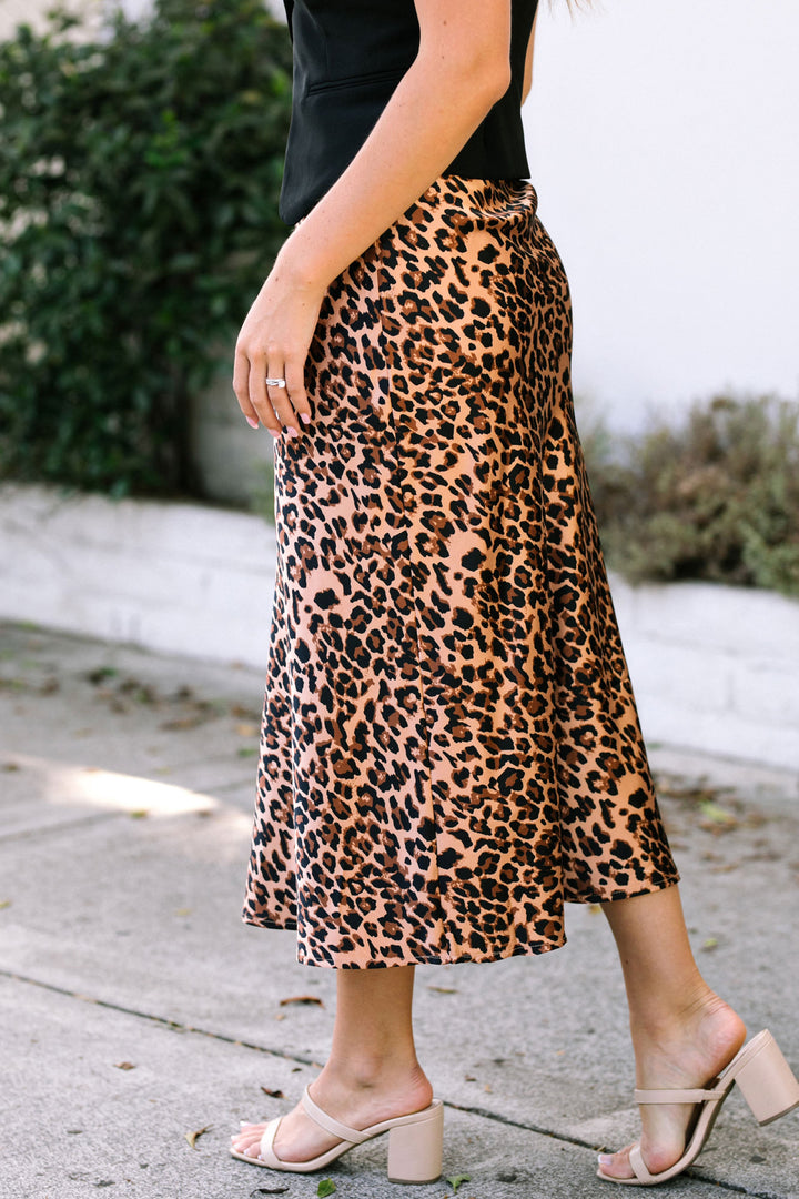 Lola Leopard Slip Skirt