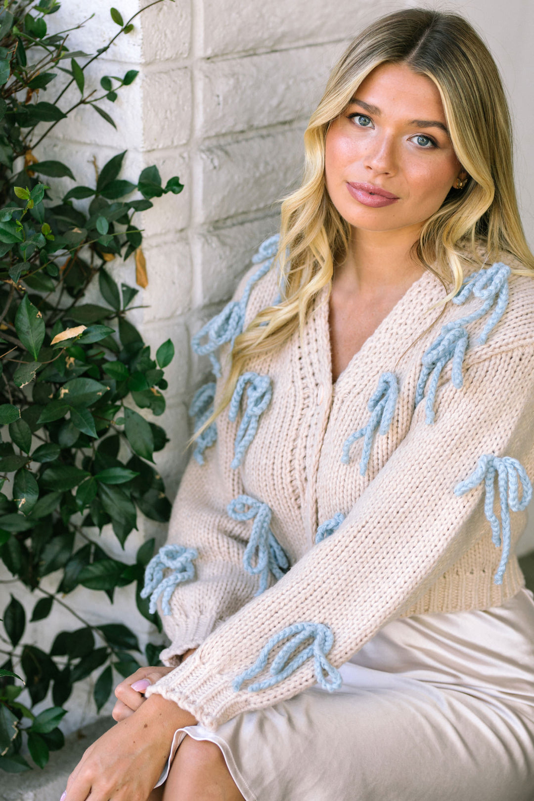 Lonnie Bow Knit Cardigan