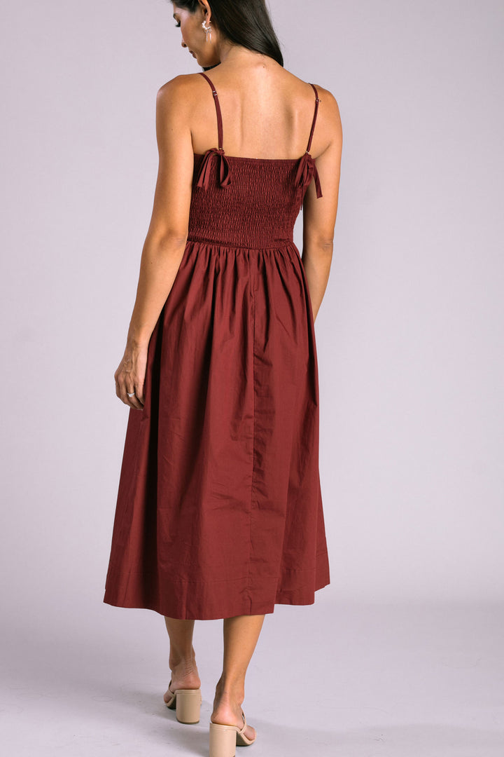 Kendall Smocked Midi Dress