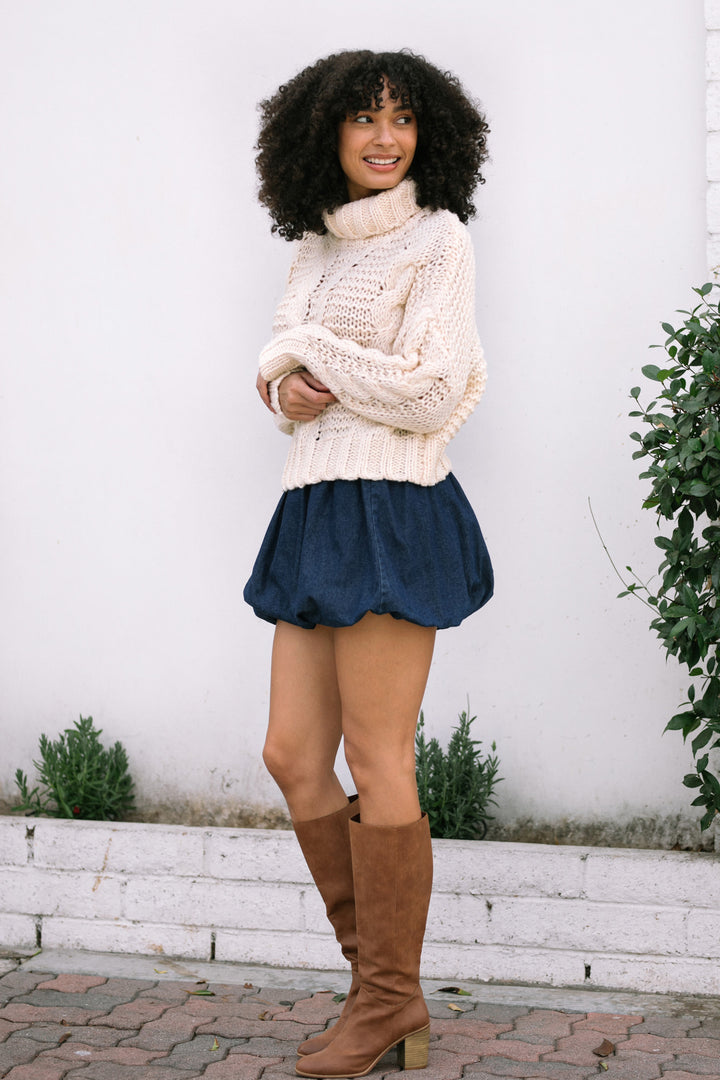 Lucinda Turtleneck Knit Sweater