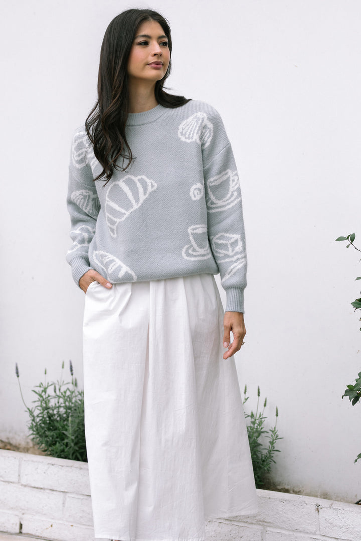 Susan Croissant Crewneck Sweater