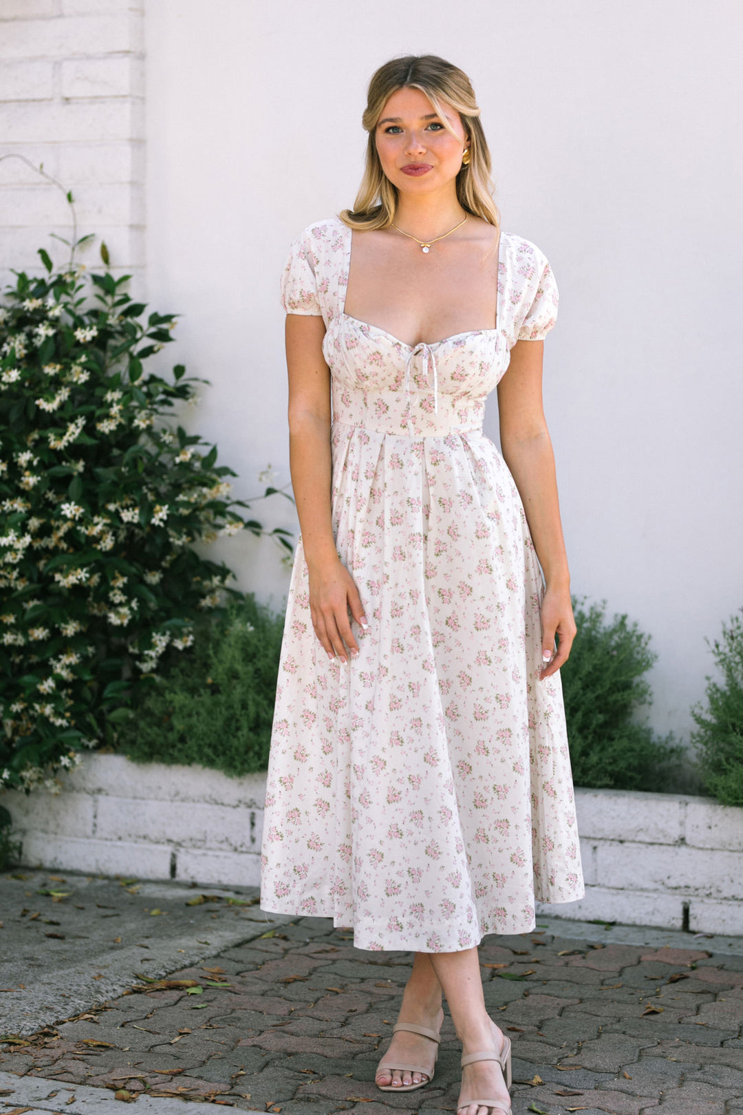 Fatima Floral Sweetheart Dress