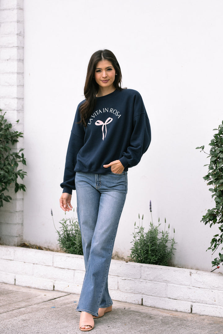 Tania Graphic Crewneck Sweatshirt