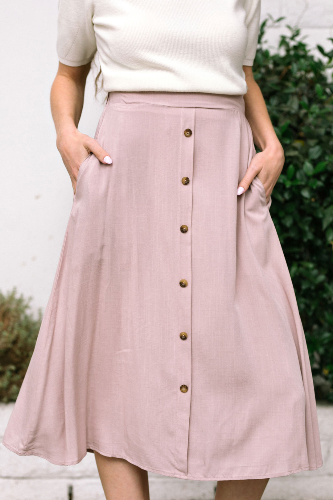 Tabitha Buttoned Midi Skirt