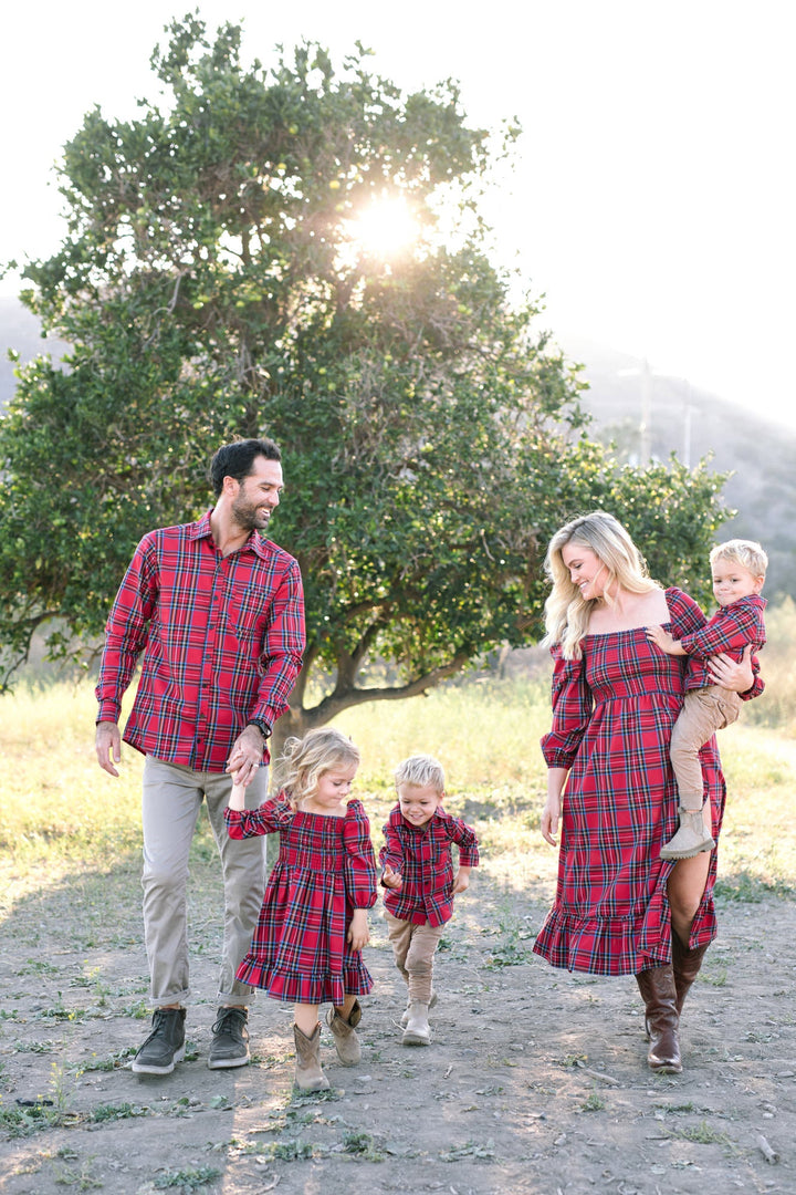 Carol Plaid Smocked Dress