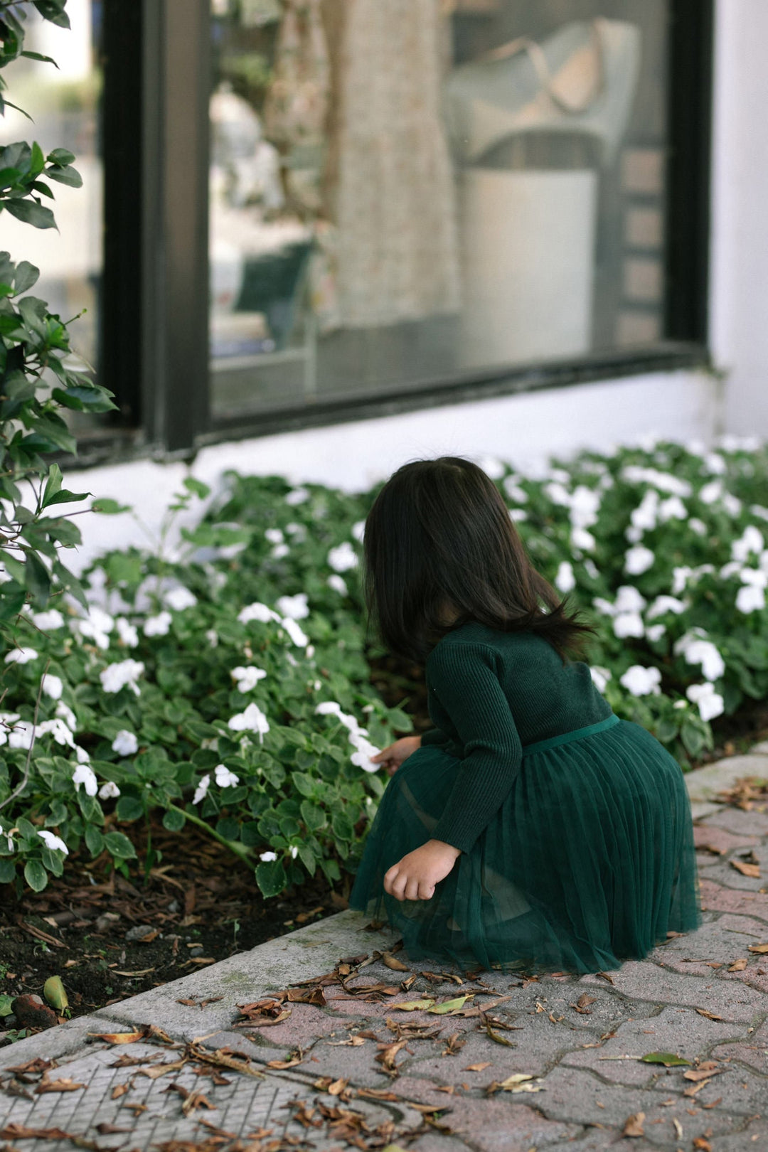 Kids Ribbed Tulle Dress