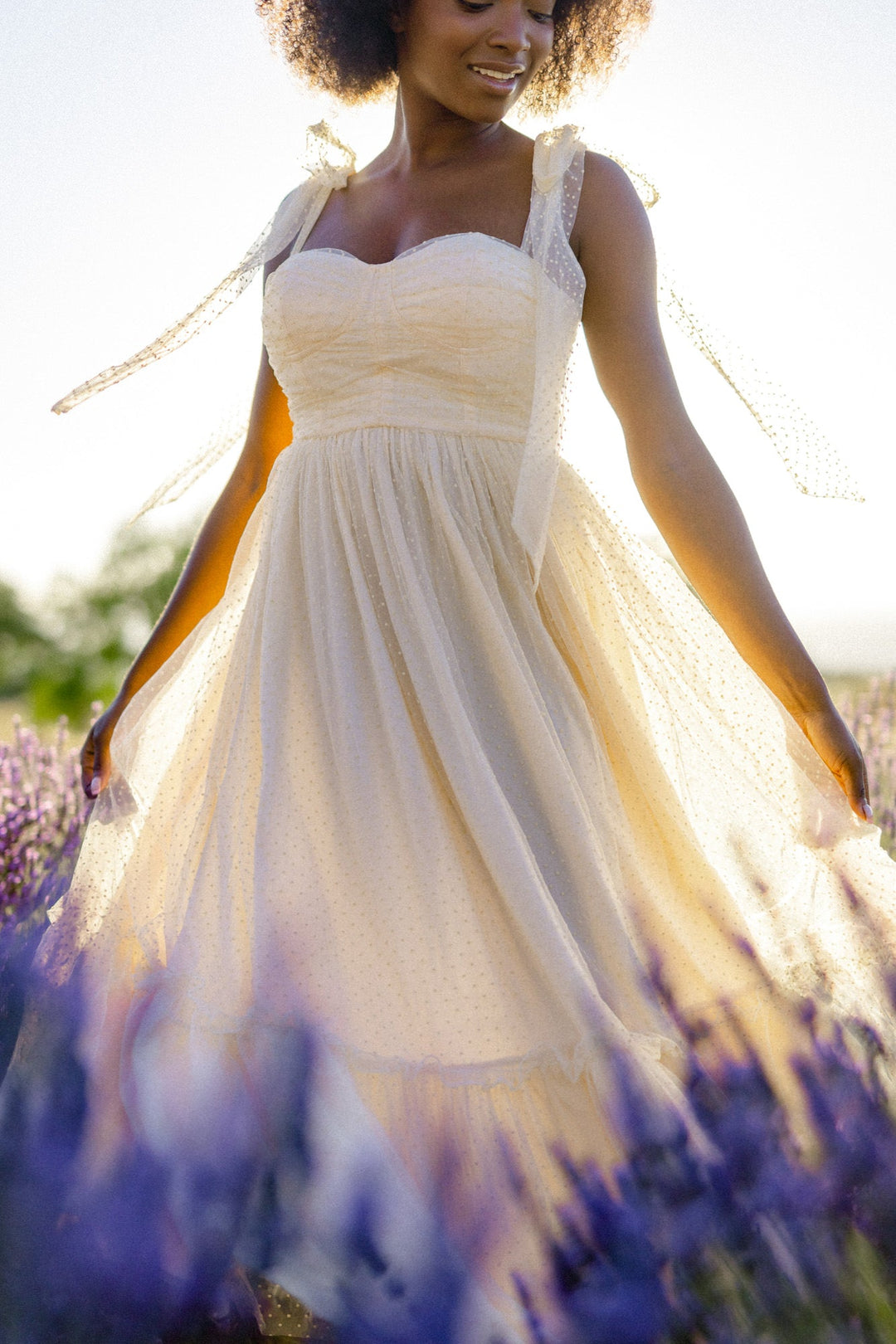 Tina Dotted Tulle Dress