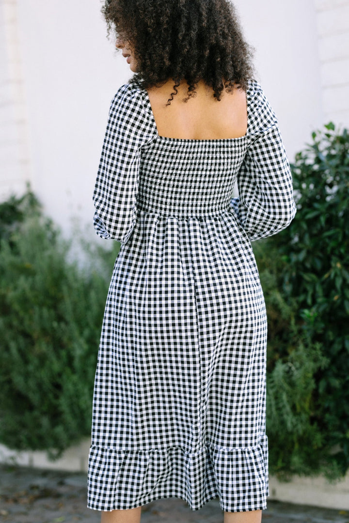 Jordyn Smocked Gingham Dress